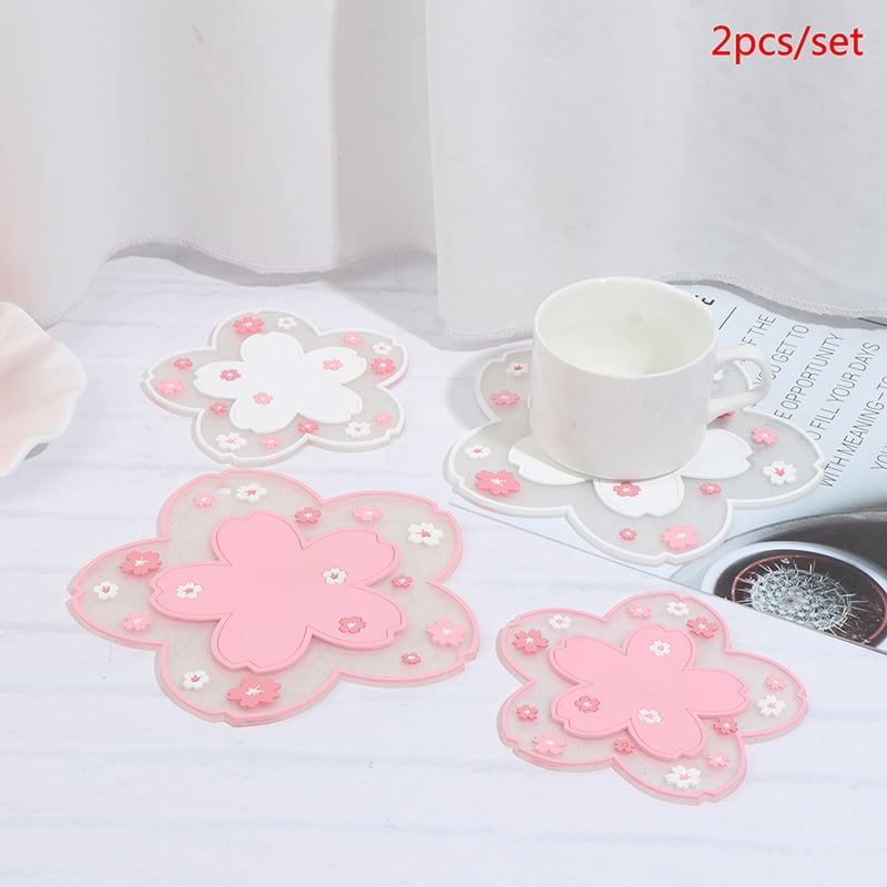 Japan Style Cherry Blossom Heat Insulation Table Cup Coaster Protector I3S6