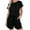 Black, variant on qILAKOG Womens Solid Rompers Round-Neck Short Sleeve Short Jumpsuits for Female Ladies Summer Crew-Neck Bandage Short Jumpsuit for Women with Pocket, XL&Sky Blue