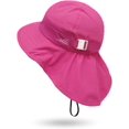 thumbnail image 3 of Sombrero para el sol de verano para niños y niñas, con protección UPF 50+, ala ancha, cuello y solapa, ideal para jugar en la playa, de 3 a 24 meses, 3 of 5
