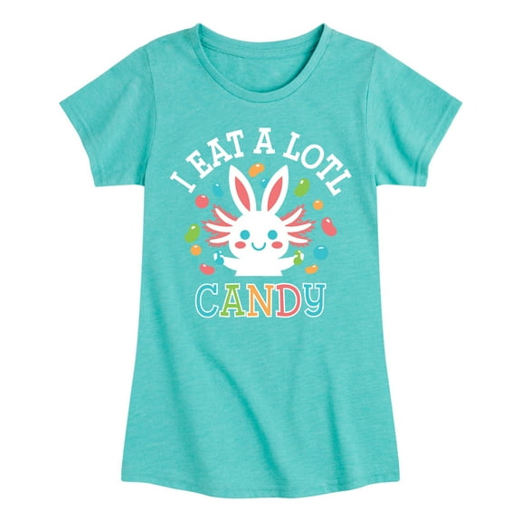 Instant Message - I Eat Alotl Candy - Toddler And Youth Girls Short Sleeve Graphic T-Shirt