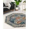 thumbnail image 3 of Rugs.com Lola Collection Rug – 4 Ft Octagon Multi Medium Rug Perfect For Living Rooms, Kitchens, Entryways, 3 of 7