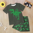 thumbnail image 2 of TOWED22 Toddler Boys Summer Clothes Kids Dinosaur Outfit Short Sleeve T Shirt Shorts Sets 6 12 18 24 Months 2T 3T 4T AG,9-10 Y, 2 of 6