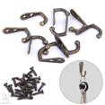 thumbnail image 4 of Gustavedesign 30PCS Robe Hook Retro Towel Cloth Hanger Hat Jewelry Coat Hooks Wall Mounted Single Prong Hooks Heavy Duty Hardware Decorative & Free Screws "Bronze", 4 of 9