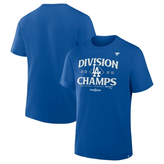 Men's Fanatics  Royal Los Angeles Dodgers 2025 NL West Division Champions Locker Room T-Shirt