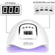 thumbnail image 2 of Lámpara de uñas LED UV de 150 W, lámpara de esmalte de gel secador de uñas profesional con 4 configuraciones de temporizador, secador de uñas de gel LED con sensor automático, pantalla LCD JM, 2 of 5