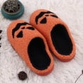 thumbnail image 5 of YLYL Halloween Pumpkin Slippers for Women Men Funny Soft Plush Warm Spooky Winter House Shoes, 5 of 9