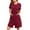 Wine, variant on CFLVAEK Robes for Women Short Sleeve Zipper Robe Lightweight Soft House Coats with Pockets Solid Color Fall Spring Nightgowns 2025 Black XL