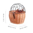 thumbnail image 2 of Asiento para mascotas para perros y gatos, accesorios para ciclismo, cesta delantera para manillar de bicicleta con cubierta, 2 of 9