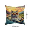 thumbnail image 3 of Linen Pillow Cover for Couch and Bed | Decorative Cushion Case with Invisible Zipper | Washable Square Throw Pillowcase for Living Room, Bedroom, or Outdoor Use | Machine Washable Home Decor, 3 of 6