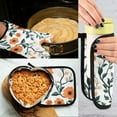 thumbnail image 5 of Yayeee Oven Mitts and Pot Holder Set of 2 Heat Resistant Kitchen Gloves Baking Hot Pad, Flowers Pattern, 5 of 5