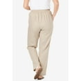 thumbnail image 3 of Woman Within Women's Plus Size Tall Straight Leg Linen Pant Pant, 3 of 6