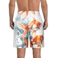 thumbnail image 3 of KLL Three Goldfish Watercolor Splash Men's Casual Summer Beach Shorts Hawaiian Shorts with Pockets-3X-Large, 3 of 5