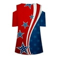 thumbnail image 5 of JGTDBPO Independence Day T-Shirt For Women Plus Size Summer Tops In Red White And Blue Stylish Top Women's Summer V-Neck Casual Short Sleeve Print Strapless Blouse Top, 5 of 5