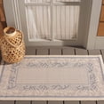 thumbnail image 2 of Safavieh Courtyard Elija Botanical Indoor/Outdoor Area Rug, Natural/Blue, 2'7" x 5', 2 of 10