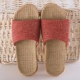 thumbnail image 4 of Womens Fashion Comfortable Ffloor Cotton Linen Slipper Slip Non-Slip Slippers, 4 of 9