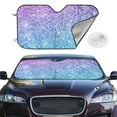 thumbnail image 2 of Balery Multicolor Glitter Windshield Sun Shade, Car Front Window Sunshade Cover ,Automotive Interior Portected Blocks Uv Rays For Car Pickup Truck Suv Accessories- Medium, 2 of 7
