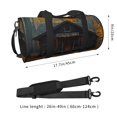 thumbnail image 4 of Fotbe Rustic Cabin Autumn Forest Pattern Foldable Sports Gym Bag with Wet Dry Pocket, Ultralight Travel Bag, Large Capacity Duffel Bag, Splash Proof Carry on Bag, Overnight Bag, Weekender Bag, 4 of 8