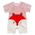 thumbnail image 2 of Antinious Short Sleeve Bodysuits for Kids,Boys And Girls Summer Bodysuit,Newborn Toddler Kids Girls Boys Bodysuit Summer Short Sleeve One-piece Romper Jumpsuit,Red,80, 2 of 3
