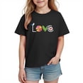 thumbnail image 2 of Agkizg Girls Graphic Tees,Kids Valentine's Day T-Shirt,Valentine's Day Top for Girls Modern Print Short Sleeve Blouse Fashion Holiday for Preteens Teens, 2 of 5