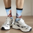 thumbnail image 6 of Sigee Red And White Bird Couple for Contrast Design Soft Moisture-Wicking Socks Crew Casual Athletic Stretchy Loose Middle Tube Socks, 6 of 6