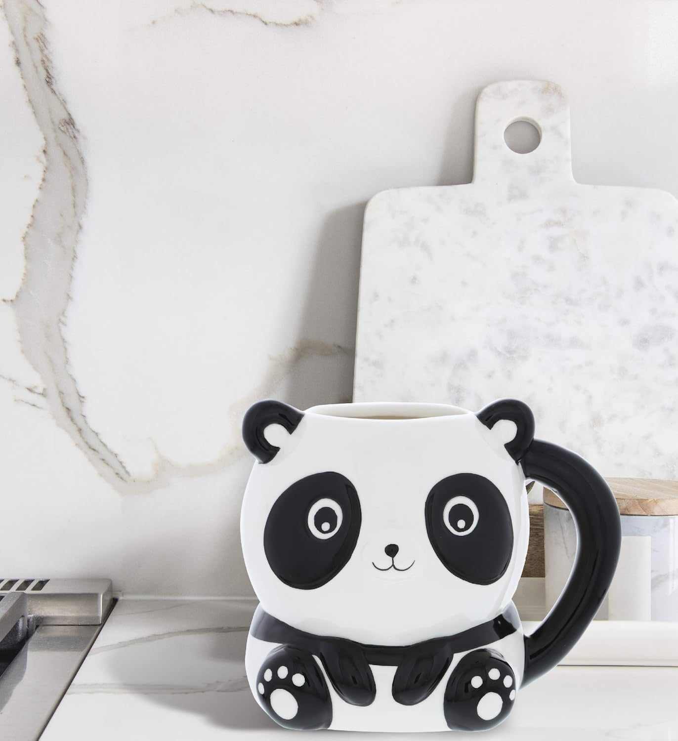 MUGNIV Novelty Panda Mug - Cute Coffee Mugs for Women and Funny Coffee Mug  for Men, Cool Ceramic Animal Coffee Mug Gift, Surprise Birthday Gift  Novelty Coffee Mugs for Hot and Cold Drinks - 17 oz. 