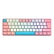thumbnail image 2 of Teclado de jugador de 62 teclas, interruptor rojo/azul, teclado mecánico con cable para ordenador PC Tmvgtek Para estrenar, 2 of 8