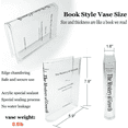 thumbnail image 3 of Amazon Nordic Acrylic Book Vase Simple Living Room Flower-arranging Water Hostel Decoration Ornaments, 3 of 7