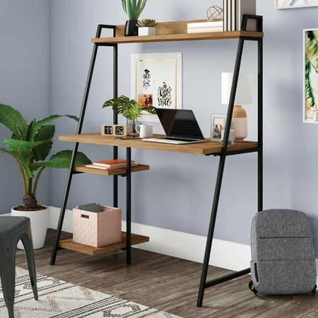 UPC: 0042666089326 | Sauder North Avenue Modern Computer Desk with Hutch for Office  Sindoori Mango Finish