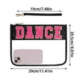thumbnail image 2 of Dance Recital Clear Letter Patch Cosmetic Bag with Handle Portable Nylon Toiletry Zipper Pouch for Women Girls Teacher Appreciation, 2 of 4