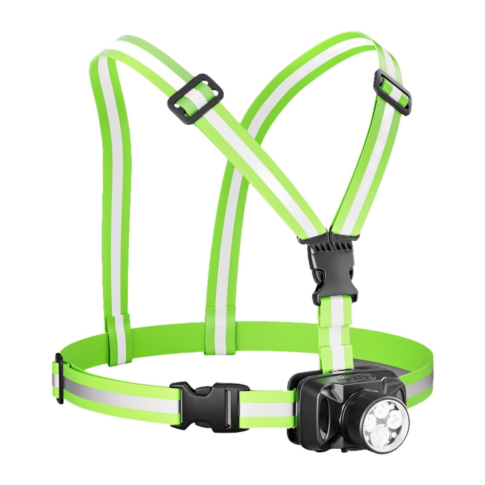 harayaa Night Light, Outdoor Chest Light, Running Vest, Reflector, Rechargeable Tiltable Double Strap