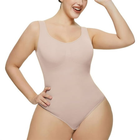 

Women Waist Trainer Bodysuit， Slim Full Body Shapewear Seamless Round Neck Jumpsuits Tummy Control Tops，S-XXXL