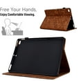 thumbnail image 2 of Embossed Folio Flip Smart Case Cover for iPad mini 1/2/3/4/5, Premium PU Leather Kickstand Card Slots Magnetic Auto Sleep / Wake with Pen Slot Case for iPad mini 1/2/3/4/5, Brown, 2 of 5