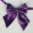 thumbnail image 1 of Elegant Solid Color Polyester Silk Bow Tie for Students Attachees and Flight Attendants Functional Accessory for Everyday Wear, 1 of 3