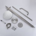 thumbnail image 2 of Outdoor Brushed Nickel Shower Faucet Kit, Exposed Shower Faucet set Rainfall Shower Head Deck Mounted Shower Fixture, 2 of 5