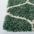 thumbnail image 3 of SAFAVIEH Hudson Arline Plush Geometric Shag Area Rug, Light Green/Ivory, 7' x 7' Square, 3 of 8