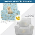 thumbnail image 4 of Xixirimido Daisy Flowers Blue Pattern Recliner Chair Cover 4-Pieces Lazyboy Cover for Recliner Chair with Storage Pockets Furniture Protector for Living Room Printed Sofa Slipcover, 4 of 8