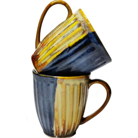 

Ceramic Coffee Mugs Tea Cups 300ml Each Set Of 2 - Black Matt | Coffee Mugs - Milk Mugs