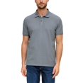 thumbnail image 2 of s.Oliver Polo para hombre - básico, cuello polo, algodón, liso Gris claro XL (X-Large), 2 of 4