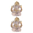 thumbnail image 1 of Toystoory Estatuas de elefante de textura de alta gama para decoración de estatuas de Buda de resina de calentamiento de casa lujosa Type2 NO2, 1 of 1
