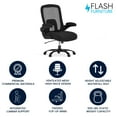 thumbnail image 3 of Flash Furniture Big & Tall Swivel Office and Gaming Chair with Lumbar and Back Support, Ergonomic Mesh Office Chair with Flip-Up Armrests and Adjustable Height, Black, 3 of 22