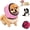 Pink, variant on Noise Cancelling Ear Wrap, Adjustable Dog Ear Protection Wrap for Dog Bathing Grooming Thunder Storm, Dog Head Wrap (Pink, Small)