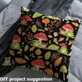 thumbnail image 2 of Feelyou Kids Rustic Mushroom Fabric by the Yard 2 Yards, Autumn Maple Leaf Sewing Fabric, Cartoon Frog Animal Home Decor Fabric by the Yard, Microfiber Bedroom Decor, 2 of 6