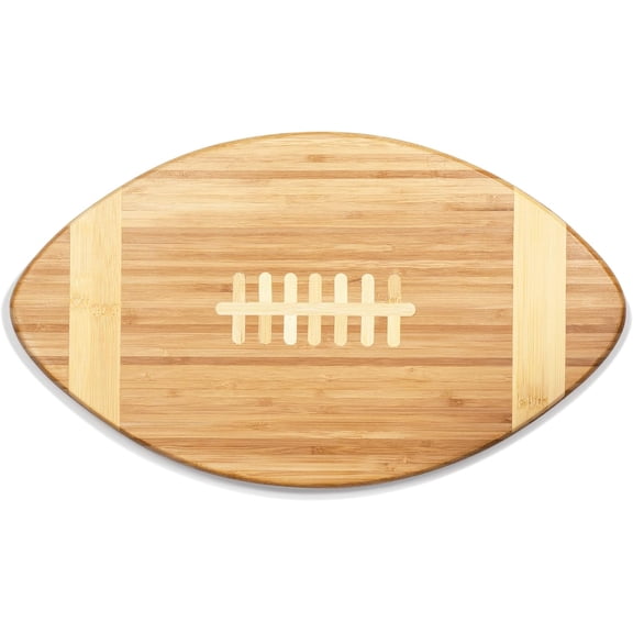 YUYAN-TOSCANA - a Picnic Time brand Touchdown Football Cheese Board, Novelty Charcuterie Board, Serving Platter, Cheese Boards Charcuterie Boards, Wood Cutting Board, (Bamboo)