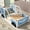 Blue, variant on Yoneston Kids Twin Size Car-Shaped Platform Bed with Wheels, Classic Wood Car Bed Frame with Door and Window, White