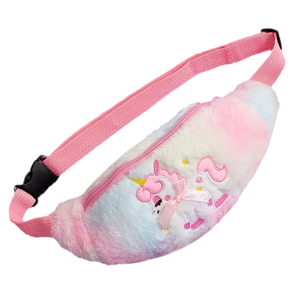 LOLIPPYY Unicorn Fanny Pack for Girls Pink Plush Kids Belt Bag Great for Daily Use and Outings
