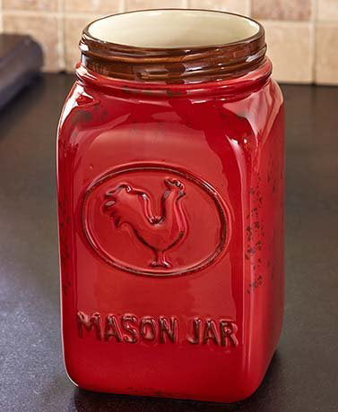 3 Earth Toned Rustic Mason Jar Utensil Holders Rustic Home Decor Farm Decor 
