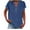Blue, variant on cocolona Womens Summer Button V Neck Shirts Trendy Casual Short Sleeve Tops Lightweight Comfy Blouse S-2XL