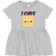 thumbnail image 3 of Inktastic Waffle Lover I Love Waffles Girls Baby Dress, 3 of 5