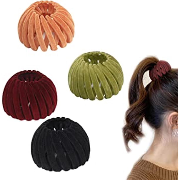 Pinzas para el cabello Liwang 4 piezas para damas Nido de pájaro