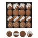 thumbnail image 1 of Adornos navideños, regalos navideños, 16 bolas navideñas de terciopelo flocadas, adornos navideños para árbol de Navidad, bolas de plástico, adornos colgantes decorativos navideños, decoración para ár, 1 of 8